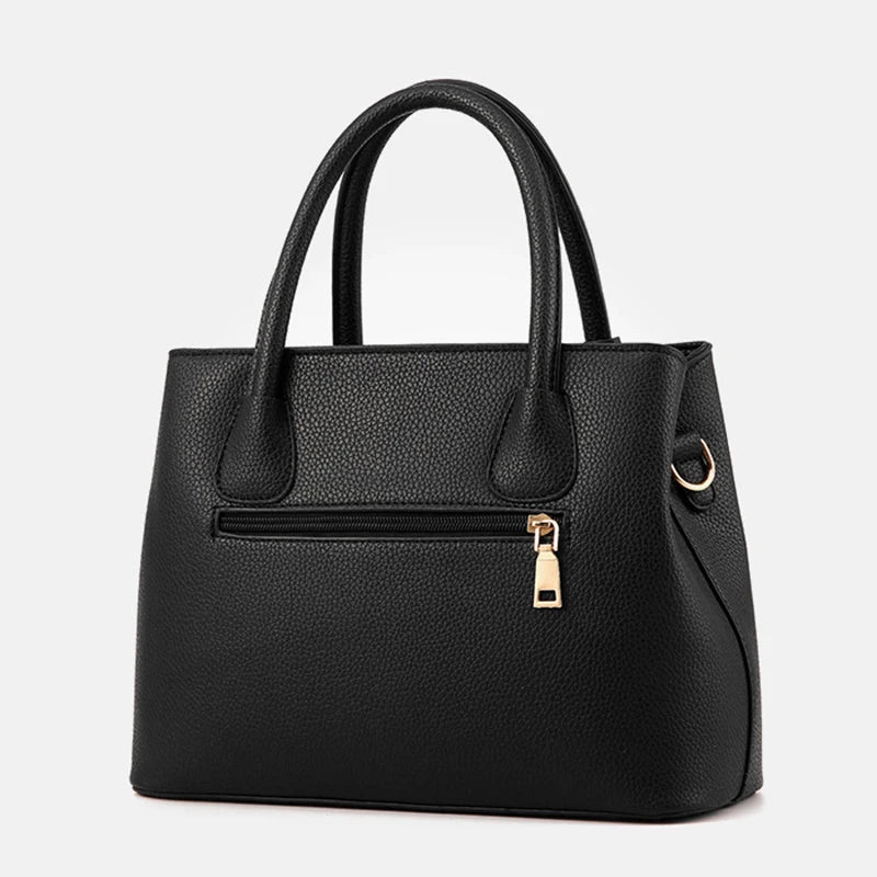 Chic Square Tote- Luxury PU Leather Bag