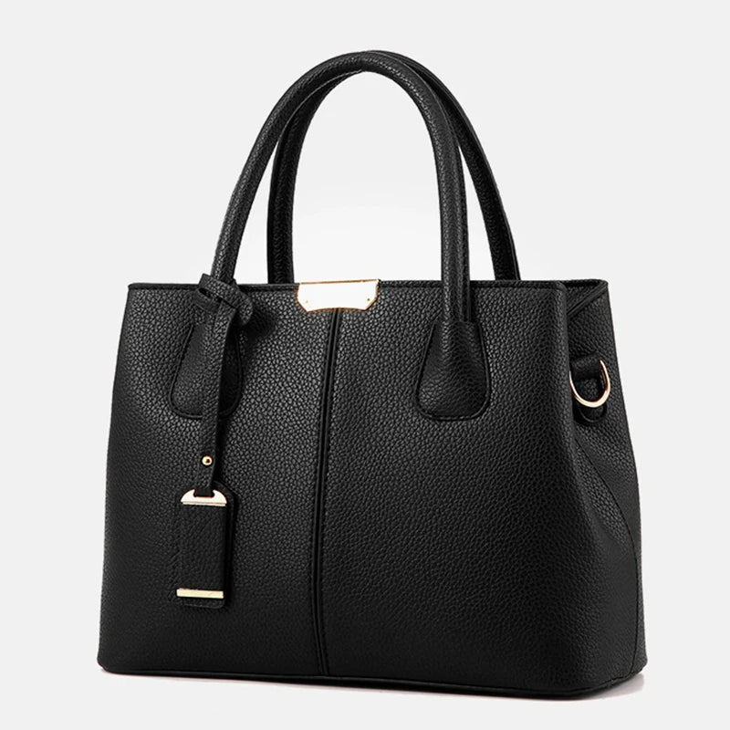 Chic Square Tote- Luxury PU Leather Bag